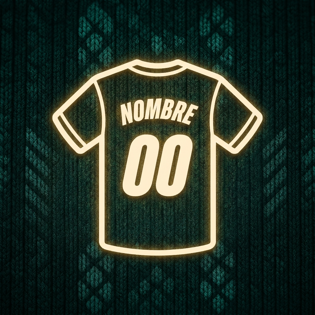 Personalización: nombre y número estampados en la camiseta